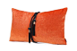 DiKayes/迪卡伊橙色仿毛抱枕靠包样板房软装设计师包邮原创设计-淘宝网