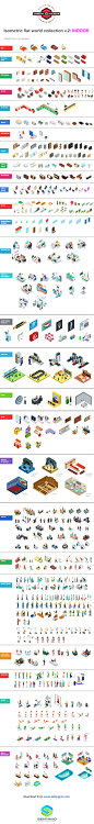 Isometric flat world collection v.2: INDOOR : Unique biggest isometric flat world collection version 2: INDOORBuild your own isometric scene, room, hole floor etc.Use this handy crafted bundle to rapidly design magazine article / blog post illustration, h