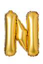Letter N from English alphabet of balloons