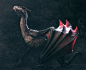 Dragon, Robin  de Jong : A dragon (or wyvern...) I made for my specialisation project. Compositing done in Photoshop. 