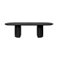 北欧实木餐桌椭圆形轻奢时尚办公室会议桌家用饭桌创意个性办公桌-淘宝网