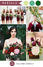 wedding color ideas 2015 - marsala and green wedding color schemes for season 2015 #Wedding