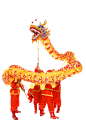 国风新年春节彩色舞狮舞龙装饰美化海报元素PNG免抠设计素材