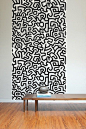 The BLIK KEITH HARING blik pattern wall tiles ... STUNNING.   A full body tattoo for your wall.  Simply brilliant.