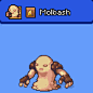 This may contain: an animal in pixel art style with the words molth on it's chest