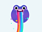 Gummy Monsters - Rainbow gif 2d flat animation motion design design characters heart sticker