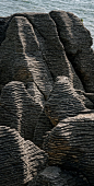 stratified rock formations Pancake Rocks - NZ
