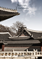 韩式屋顶 旅游出行 名胜古迹 古式阁楼 建筑主题海报PSD_平面设计_海报