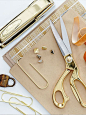 Glam up your office with these beautiful gold accessories from Nate Berkus.: