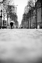 Snow on the Champs-Élysées