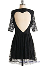 Vintage复古风 背后爱心镂空黑色蕾丝中袖连衣裙 原创 设计 新款 2013 正品 代购  淘宝