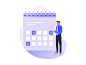 Calendar Alert team icon brand interface minimalism typography animation art editorial download icons graphic character minimal flat simple texture design vector illustration