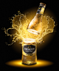 Strongbow Bottle - Advertising : Strongbow cider bottle ad - personal project - product photography and creative retouching 