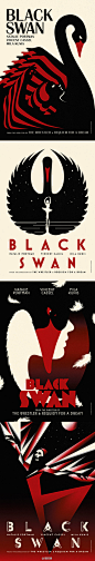 [平面设计欣赏：《黑天鹅 Black Swan》正负图形] 