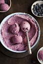 Blueberry Ice Cream with Maple and Cinnamon