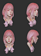 Lady Pink, Chen Chen : Hi , this is a head  practice I did with ZB. Polypaint in ZB is used for coloring. I hope you like it！