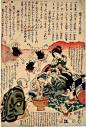 日本浮世绘中的图形文字与色彩的搭配