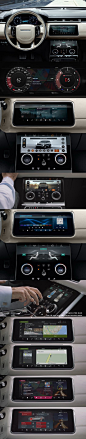 Land Rover // Range VELAR UX/UI design // Cluster 12'' HD + 2x10'' Central display // 2017