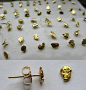 Gold Nugget Earrings $140.00