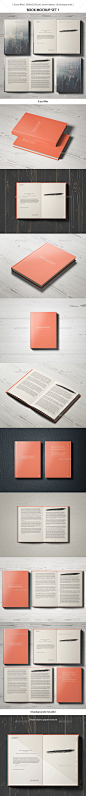 书籍智能贴图 画册精装书籍设计效果图展示样机 PSD设计素材模板