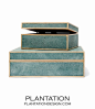 Zaria "Shagreen" Boxes | Turquoise