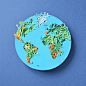 Planet Earth | Paper art : Paper art Earth