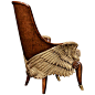 Jonathan Charles Empire Style Winged Chair