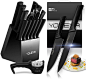 Amazon.com: Knife Set,YOLEYA 15 Pieces Kitchen Knife Set Non Stick Coating Knife set with Block,Professional Knives Set for Kitchen: Home & Kitchen