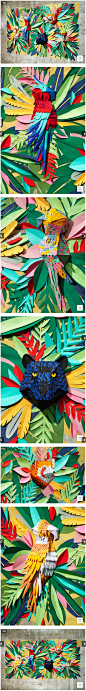 纯手工切纸制作的“热带雨林” | 视觉中国 旗下创意社区-视觉me
