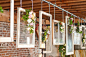 婚礼布置创意道具玻璃窗,吊饰,花艺,