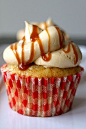Apple cupcake with caramel buttercream..