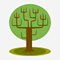手绘绿色几何扁平树木高清素材 交叉树干 几何圆 卡通树 扁平化 手绘 树木 树木笔刷 植物 绿植 绿色 免抠png 设计图片 免费下载