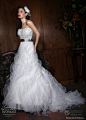 taffeta a line wedding dresses strapless lace 10127
