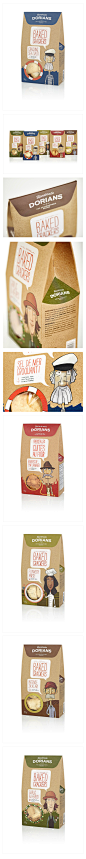 有趣的插画-Dorians饼干牛皮纸环保包装设计 #包装# #插画# #环保#