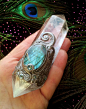 Luna Blue's Silver Filigree Crystal Energy by LunaBlueBoutique, $118.00: 