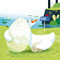 Duck, Duck, Dinosaur : Three eggs in a nest begin to wiggle and wobble, until CRACK! CRACK! CRACK! It’s a duck . . . duck . . . DINOSAUR! Meet Feather, Flap, and Spike. They’re three unlikely siblings who each want to stand out. But together, they make th