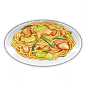 Mixed Yakisoba : Mixed Yakisoba is a food item that the player can cook. The recipe for Mixed Yakisoba is available from Shimura Kanbei in Inazuma City for 2,500 Mora. Depending on the quality, Mixed Yakisoba revives and restores 250/400/550 HP to the tar