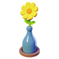 Sunflower Bottle 3D Illustration