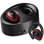 Bluetooth Headphones Losei Dual Wireless Earbuds True Mini Twins Stereo Bluetooth Headset V4.1 Earphones with Built-in Mic and Charging Case for iPhone Samsung iPad and Most Android Phones (Red)