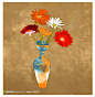 花卉花瓶油画