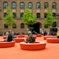 Loop can be used indoor + outdoor in various social and cultural contexts to take an informal rest or movement on, in and around. Ideal for 4-6 people.: 