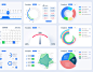 Infographic template stock diagrams and statistics bars : Modern infographic template with stock diagrams and statistics bars, line graphs and charts for finance report. Diagram template and chart graph,UI and UX Kit with big data visualization. Vector