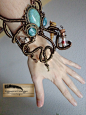 Steampunk octopus bracelet by Rouages