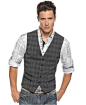 Bar III Vest, Five-Button Plaid Vest - Mens Blazers & Sport Coats - Macy's