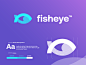 fisheye eye fish purple design blue gradient modern logodesign technology logo design logo