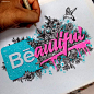 Juantastico 手写花体字设计欣赏 花体字 色彩 波普 排版设计 手写 可爱 优雅