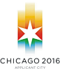 芝加哥申奥标志
该设计具有鲜明的城市特征。创意源自芝加哥市旗中的六角形，每个角分别代表着芝加哥和奥林匹克运动的理念：希望、尊重、和谐、友谊，卓越和赞美。从六角星上下成辐射状穿过的竖彩条体现出了该城市的活力和对奥运的热切期盼。 #采集大赛#
