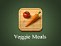 Dribbble - Veggie Meals app icon by Max Rudberg