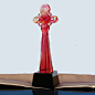 体育比赛公司企业颁奖传统中国结团结玻璃琉璃创意奖杯定制刻字-淘宝网