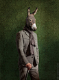驴子 ID-932206-兽面人-剧院戏剧海报设计-利用动物头对人体的概念联通高清大图
